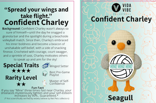 NetPets Surprise Crochet Keychains – 6 Collectible Volleyball Animal Blind Bags with Inspirational Quotes